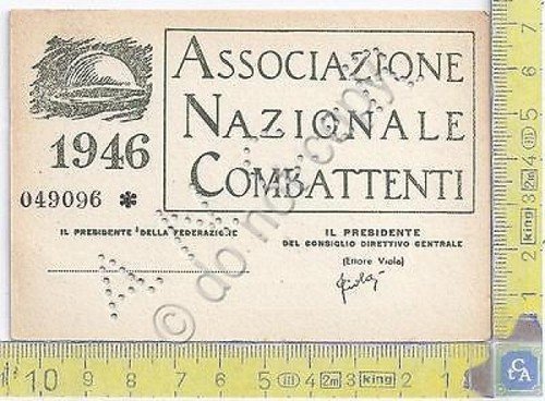 ANCeR - Associazione Nazionale Combattenti - 1946 - Non compilata | Immagine principale