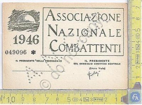 ANCeR - Associazione Nazionale Combattenti - 1946 - Non compilata