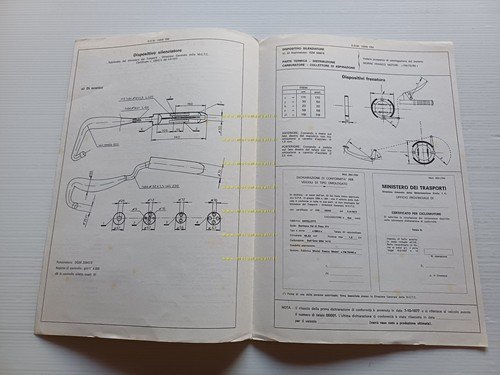 Ancillotti 50 SM-6 1977 Facsimile scheda omologazione DGM Motorizzazione Origin.