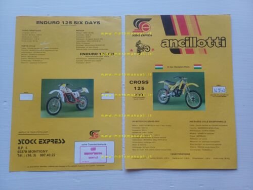Ancillotti catalogo produzione modelli 1980 depliant FRANCESE originale