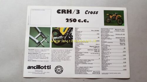 Ancillotti CRH 3 250 cross 1980 depliant originale brochure
