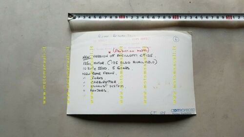 Ancillotti CT 125 Trial 1977 foto cartella stampa originale no …
