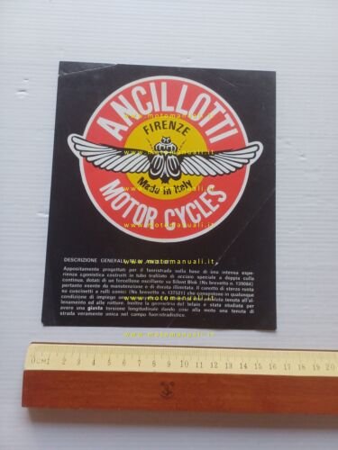 Ancillotti Scarab A 50 regolarità codice Sachs 1973 depliant italiano …