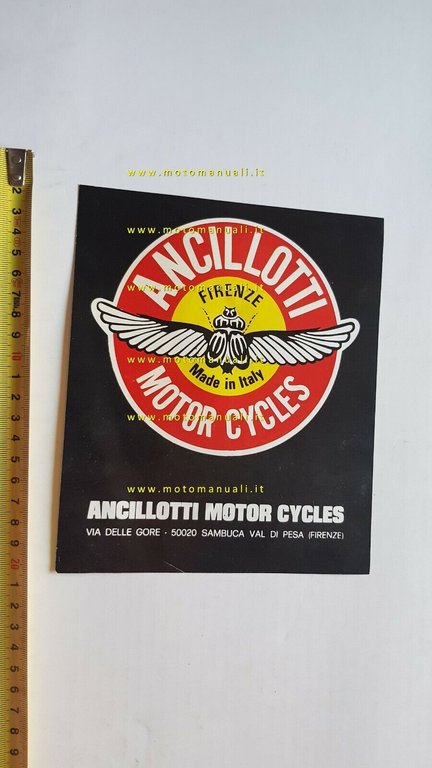Ancillotti Scarab CR 125 Cross Internazionale 1975 depliant originale brochure