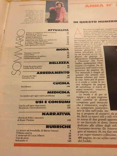 Anna Annabella Rivista Magazine 13 Settembre 1986 n.37 Cicciolina