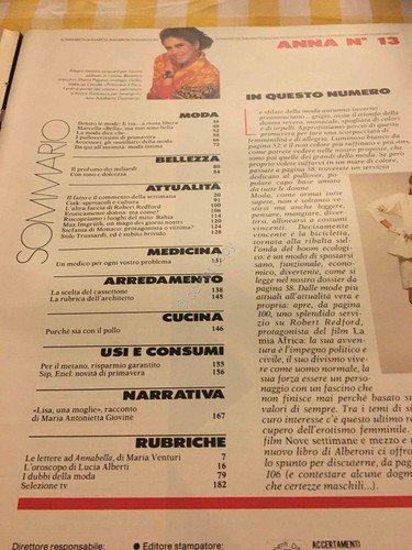 Anna Annabella Rivista Magazine 29 Marzo 1986 n.13 Robert Redford | Immagine Gallery 2