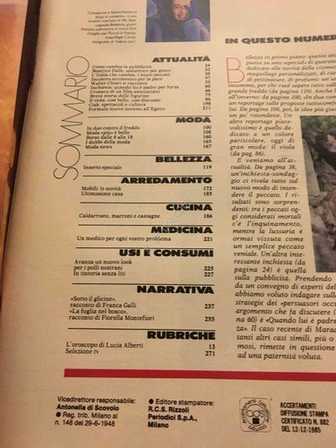 Anna Annabella Rivista Magazine 8 Novembre 1986 n.45 Maradona | Immagine Gallery 2