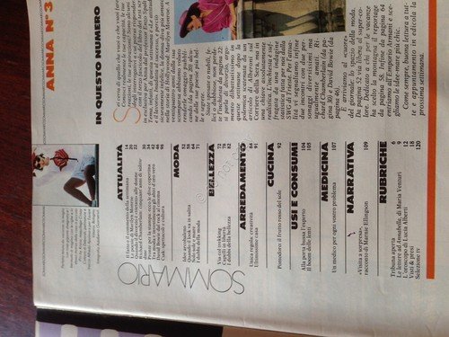 Annabella Rivista Magazine 16 Agosto 1986 n.33 Chamberlain David Bowie | Immagine Gallery 2