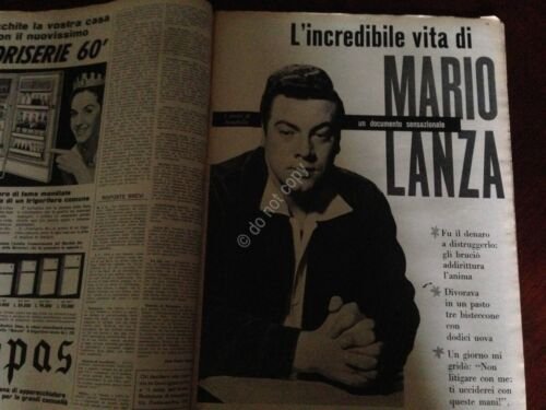 Annabella Rivista Magazine 17 Aprile 1960 N.16 Mario Lanza Miranda …