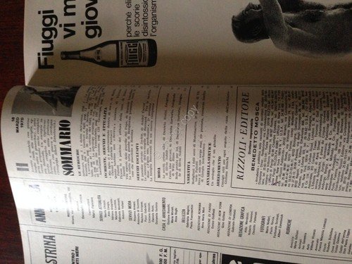 Annabella Rivista Magazine 18 Marzo 1970 N.11 N. Benvenuti Ciuffini …