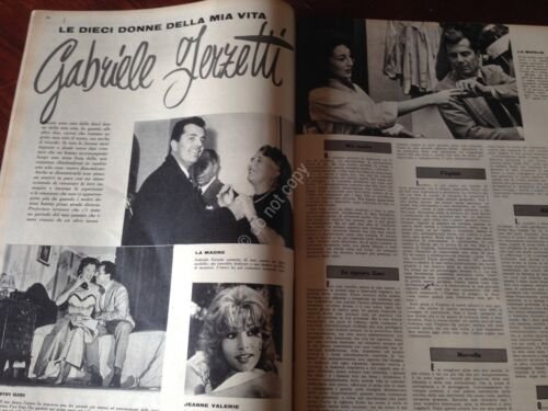 Annabella Rivista Magazine 20 Novembre 1960 N.47 Gabriele Ferzetti Jackie …