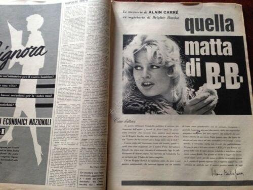 Annabella Rivista Magazine 21 Agosto 1960 N.34 Brigitte Bardot