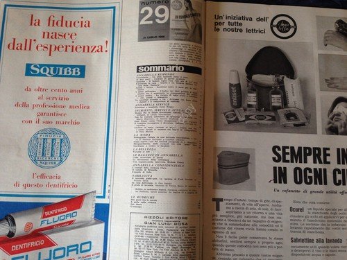 Annabella Rivista Magazine 21 Luglio 1966 n.29 Vestiti bambole Ricciola …