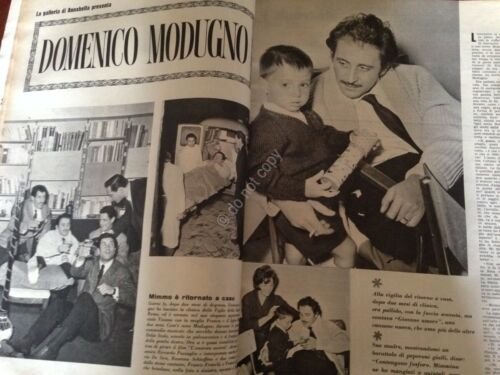 Annabella Rivista Magazine 22 Gennaio 1961 N. 4 Domenico Modugno