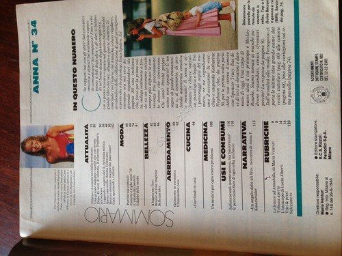 Annabella Rivista Magazine 23 Agosto 1986 n.34 Hepburn Rosita Celentano | Immagine Gallery 2