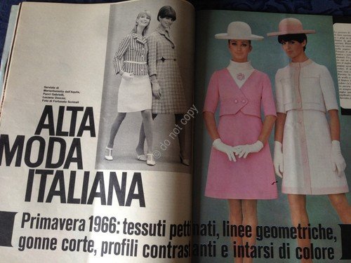 Annabella Rivista Magazine 24 Febbraio 1966 n.8 Alta Moda Italiana