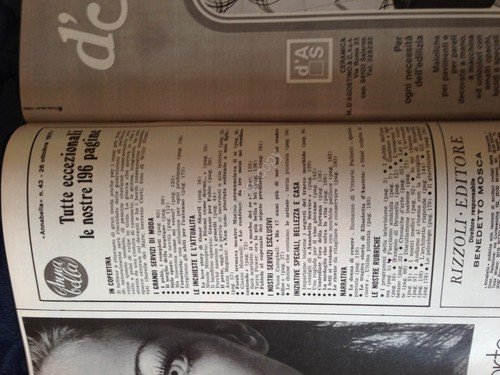 Annabella Rivista Magazine 26 Ottobre 1971 n.43 Minoprio Magnani Taryn … | Immagine Gallery 4