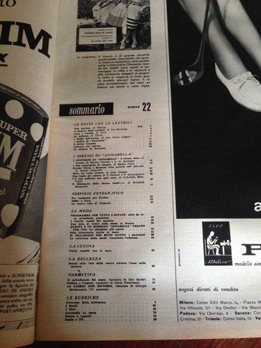 Annabella Rivista Magazine 28 Maggio 1961 n. 22 Mina Amedeo … | Immagine Gallery 2