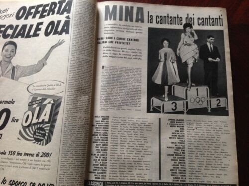 Annabella Rivista Magazine 29 Maggio 1960 N. 22 Mina Tebaldi …