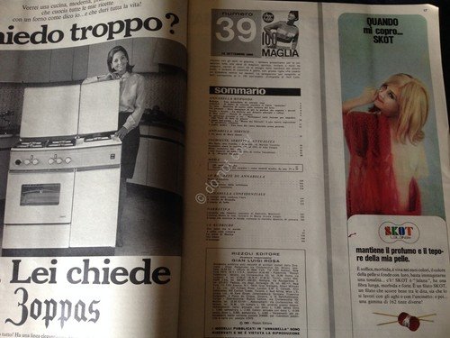 Annabella Rivista Magazine 29 Settembre 1966 n.39 Mina Salce BB …