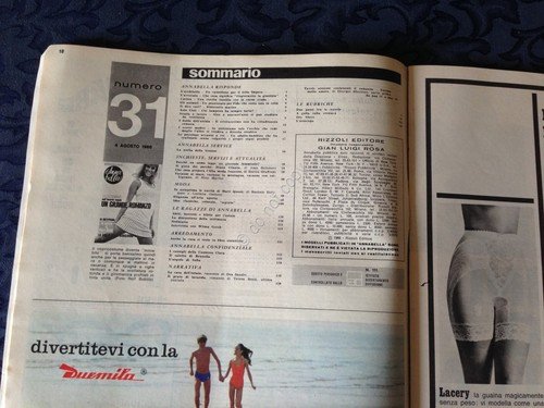 Annabella Rivista Magazine 4 Agosto 1966 n.31 Connery Mary Quant | Immagine Gallery 2