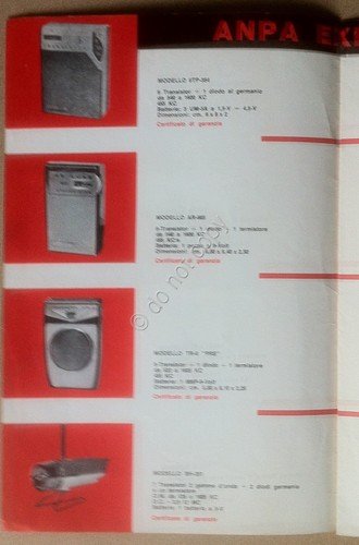 Anpa Export - Pieghevole Radioline Elettronica Batterie - Anni '70 | Immagine Gallery 2