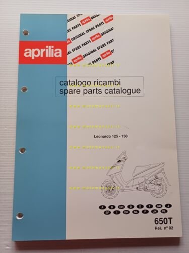 Aprilia 125-150 Leonardo 1996 catalogo ricambi TELAIO 02 originale FRAME …