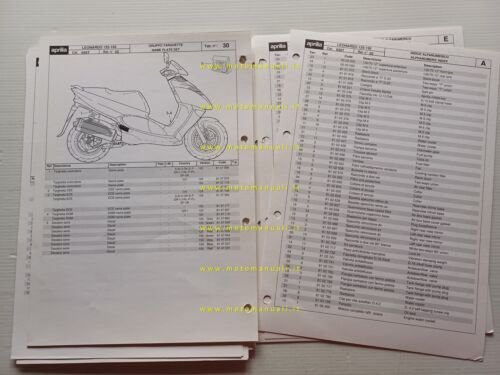 Aprilia 125-150 Leonardo 1996 catalogo ricambi TELAIO 02 originale FRAME …