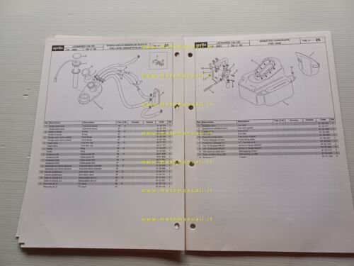 Aprilia 125-150 Leonardo 1997 catalogo ricambi TELAIO 04 originale FRAME …