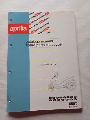 Aprilia 125-150 Leonardo 1998 catalogo ricambi TELAIO 05 originale FRAME …