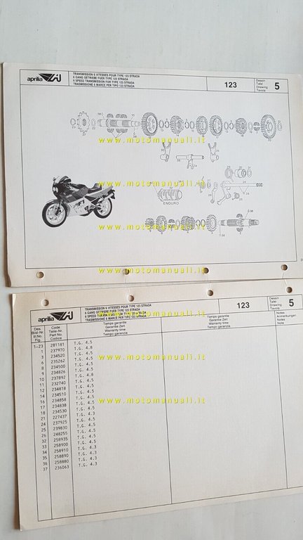 Aprilia 125 (AF 1 ) catalogo ricambi MOTORE Rotax 123 …