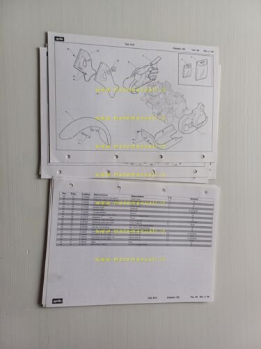 Aprilia 125 Classic 1994-95 catalogo ricambi TELAIO originale frame parts …