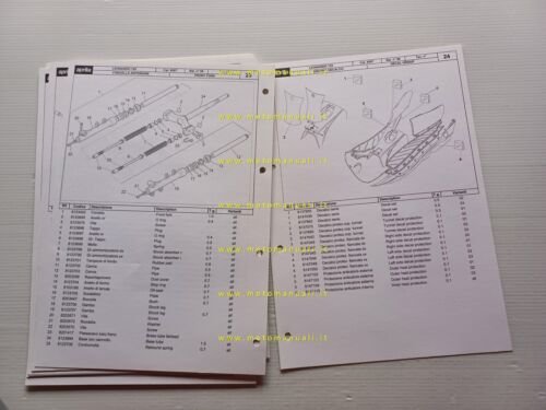 Aprilia 125 Leonardo 1996 catalogo ricambi TELAIO originale FRAME parts