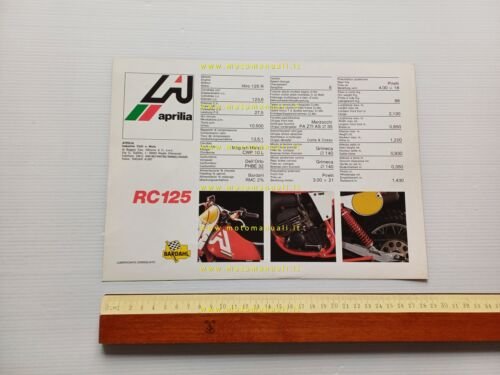 Aprilia 125 RC regolarit enduro 1980 depliant italiano originale