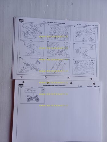 Aprilia 125 RS 1996-97 catalogo ricambi TELAIO originale FRAME parts …