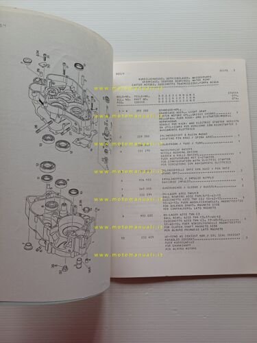 Aprilia 125 RX 1995 catalogo ricambi MOTORE Rotax 122 originale