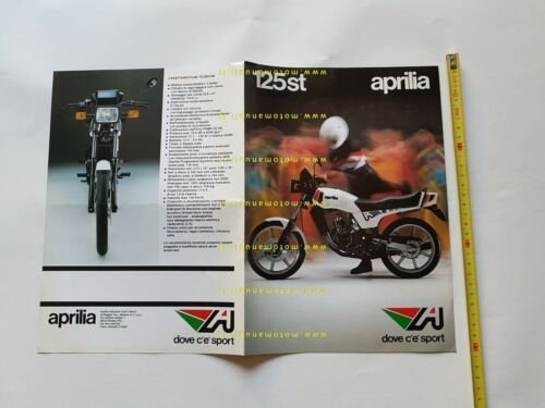 Aprilia 125 ST 1982 depliant originale moto ITALIANO