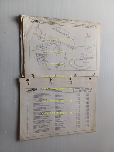 Aprilia 125 Tuareg 1988 catalogo ricambi TELAIO originale spare part …