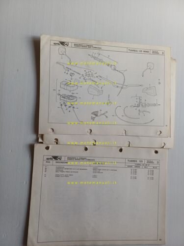 Aprilia 125 Tuareg 1988 catalogo ricambi TELAIO originale spare part …