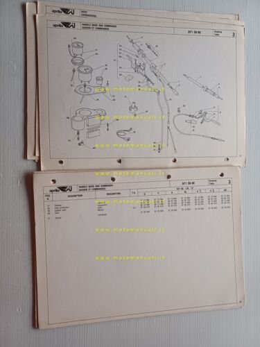 Aprilia 50 AF1 1990 catalogo ricambi TELAIO originale FRAME parts …