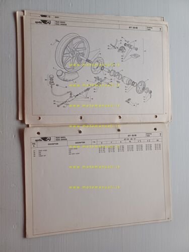 Aprilia 50 AF1 1990 catalogo ricambi TELAIO originale FRAME parts …