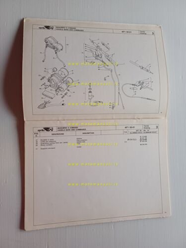 Aprilia 50 AF1 Futura 1991 catalogo ricambi TELAIO originale FRAME …