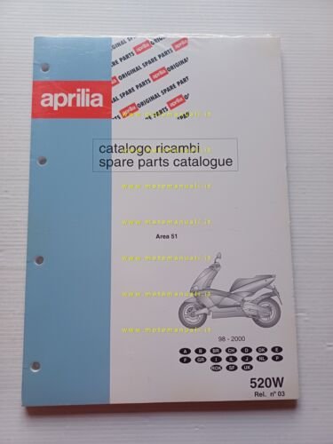 Aprilia 50 Area 51 1998-2000 catalogo ricambi TELAIO originale vers. …