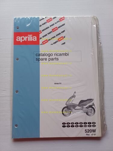 Aprilia 50 Area 51 1998 catalogo ricambi TELAIO originale vers. …