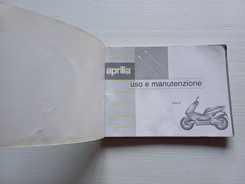 Aprilia 50 Area 51 scooter 1998 manuale uso manutenzione libretto …