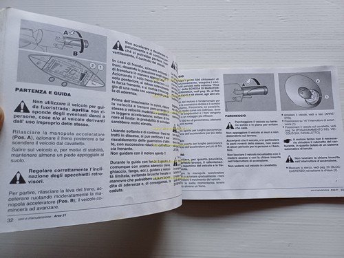 Aprilia 50 Area 51 scooter 1998 manuale uso manutenzione libretto …