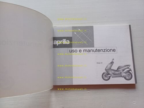 Aprilia 50 Area 51 scooter 1999 manuale uso manutenzione ORIGINALE