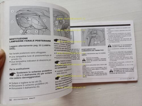 Aprilia 50 Area 51 scooter 1999 manuale uso manutenzione ORIGINALE