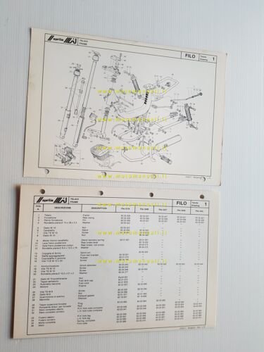 Aprilia 50 Filo catalogo ricambi TELAIO originale
