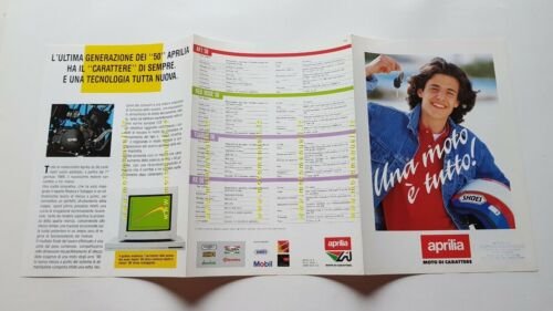 Aprilia 50 produzione modelli 1989 depliant originale moto italiano brochure